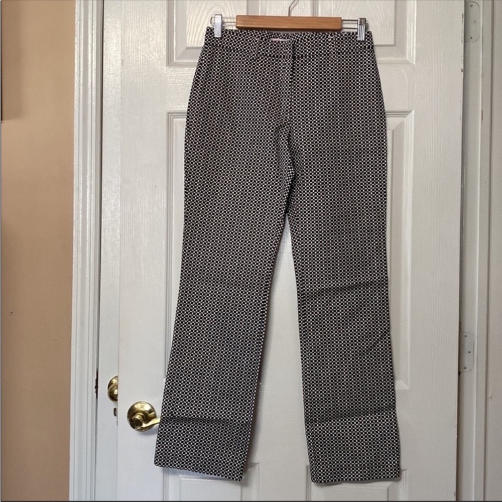 KORS Michael Kors Black White Geometric Trousers Pants Ska